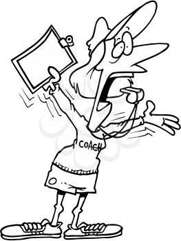 Royalty Free Clipart Image of a Female Coach