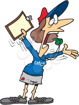 Royalty Free Clipart Image of a Female Coach