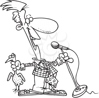 Royalty Free Clipart Image of a Comedian