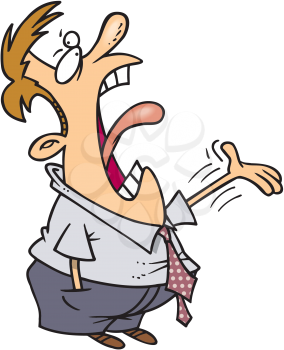 Royalty Free Clipart Image of a Complainer