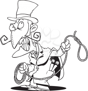 Royalty Free Clipart Image of a Villain