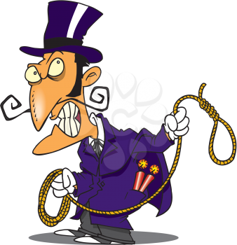Royalty Free Clipart Image of a Villain