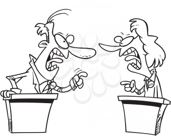 Royalty Free Clipart Image of a Debate