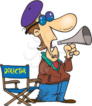Royalty Free Clipart Image of a Movie Director