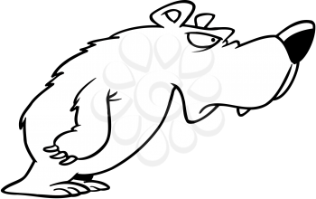 Royalty Free Clipart Image of an Angry Bear