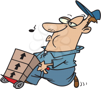 Royalty Free Clipart Image of a Deliveryman