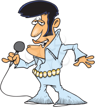 Royalty Free Clipart Image of Elvis