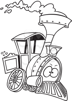 Royalty Free Clipart Image of a Train Engine