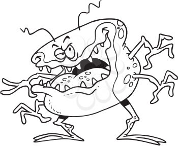 Royalty Free Clipart Image of a Flu Bug