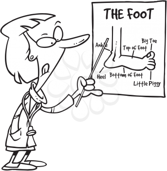Royalty Free Clipart Image of a Foot Doctor