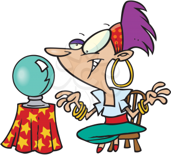 Royalty Free Clipart Image of a Fortune Teller