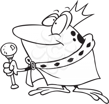 Royalty Free Clipart Image of a Frog King
