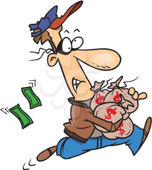 Royalty Free Clipart Image of a Thief