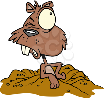 Royalty Free Clipart Image of a Groundhog