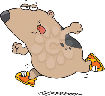 Royalty Free Clipart Image of a Running Guinea Pig