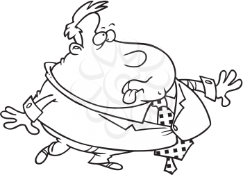 Royalty Free Clipart Image of a Heavy Man