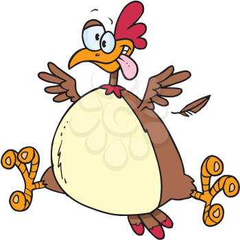 Royalty Free Clipart Image of a Fat Hen