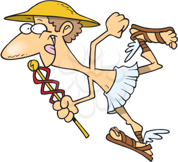 Royalty Free Clipart Image of Hermes