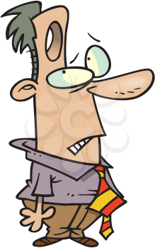 Royalty Free Clipart Image of a Man With a Hole in His Head