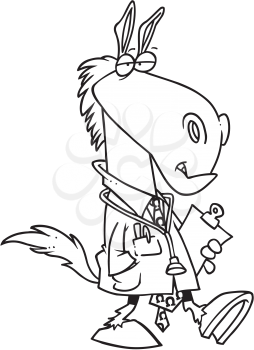 Royalty Free Clipart Image of a Horse Doctor