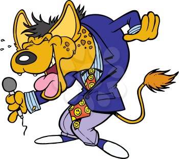 Royalty Free Clipart Image of a Laughing Hyena