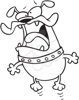 Royalty Free Clipart Image of an Excited Dog