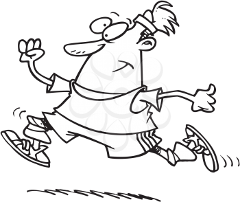 Royalty Free Clipart Image of a Jogger