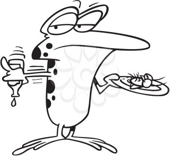 Royalty Free Clipart Image of a Frog Out of Ketchup