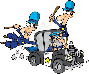 Royalty Free Clipart Image of Keystone Cops