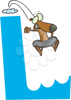 Royalty Free Clipart Image of a Leeming Leaping