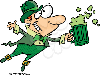 Royalty Free Clipart Image of a
Irish Man With a Mug of Green Beer