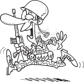 Royalty Free Clipart Image of a Marine