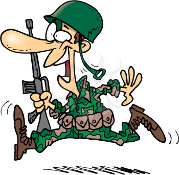 Royalty Free Clipart Image of a Marine