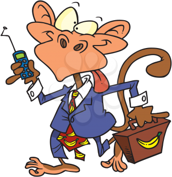 Royalty Free Clipart Image of Monkey Business