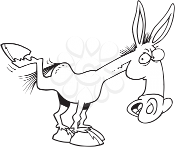 Royalty Free Clipart Image of a Mule