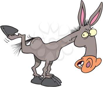 Royalty Free Clipart Image of a Mule