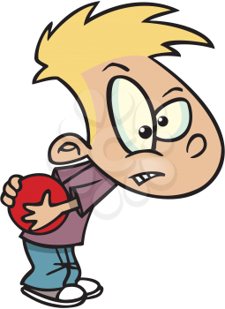 Royalty Free Clipart Image of a Boy With a Ball