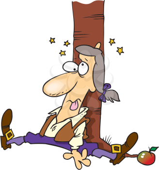 Royalty Free Clipart Image of a Man By a Tree
