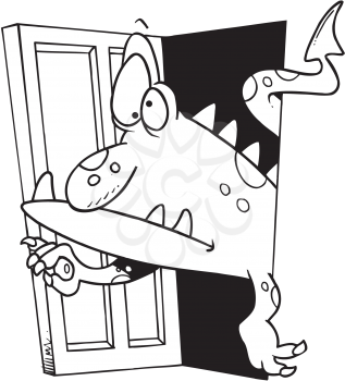 Royalty Free Clipart Image of a Nightmare Monster