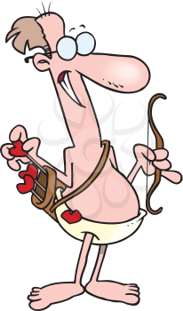 Royalty Free Clipart Image of an Old Cupid