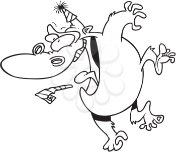Royalty Free Clipart Image of a Party Animal