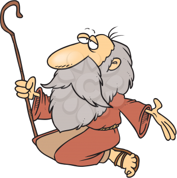 Royalty Free Clipart Image of a Prophet