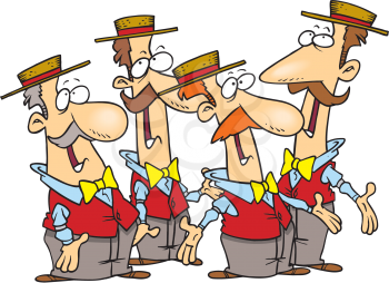 Royalty Free Clipart Image of a Barbershop Quartet