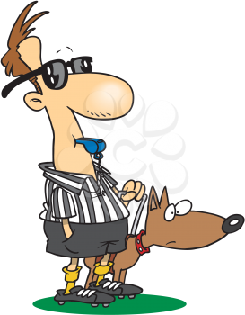 Royalty Free Clipart Image of a Blind Ref