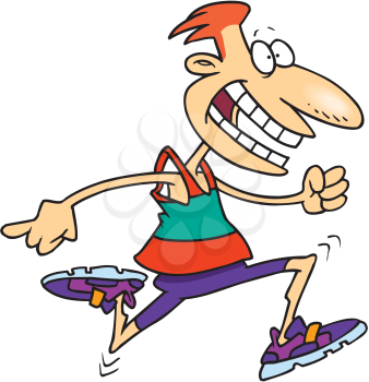 Royalty Free Clipart Image of a Runner
