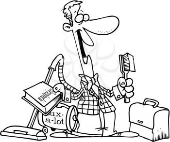 Royalty Free Clipart Image of a Salesman