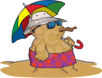 Royalty Free Clipart Image of a Sandman