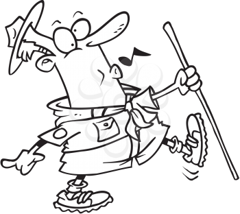 Royalty Free Clipart Image of a Scout Master