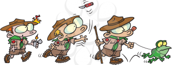 Royalty Free Clipart Image of Scouts