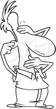 Royalty Free Clipart Image of a Man Covering His Eyes, Mouth and Ears